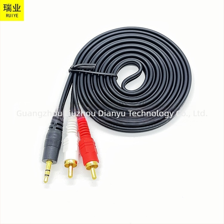 AV audio kábel 3,5 mm-es csatlakozóhoz, kettős RCA-hoz, aranyozott rézmaggal, modell AV line one minute two