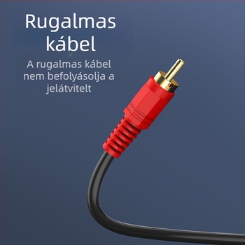 HD AV kábel, 3RCA -> 3RCA, aranyozott csatlakozók, acél vezetőmag, CCS tanúsítvány