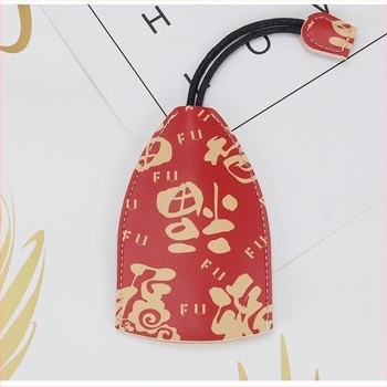 Kulcstartó táska PU anyagból, szöveg mintázat, uniszex, 2025 tavaszi kiadás