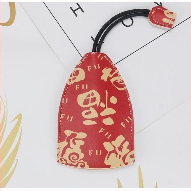 Kulcstartó táska PU anyagból, szöveg mintázat, uniszex, 2025 tavaszi kiadás