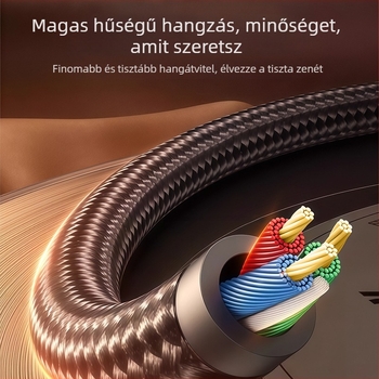 Yesido YAU46 audiókábel, réz vezetők, alumínium‑ötvözet + TPE mag, CE tanúsítvány