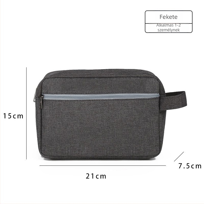 Vízálló utazási sminktáska, kocka alakú, kationos anyag, modell 13551A, zárási funkció