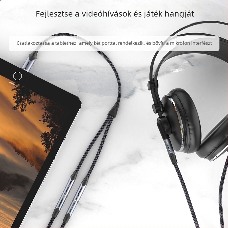 Weixun BGPHY Type-C kettős 3,5 mm női audió-kábel, ónnal bevont rézvezető, ötvözet ház