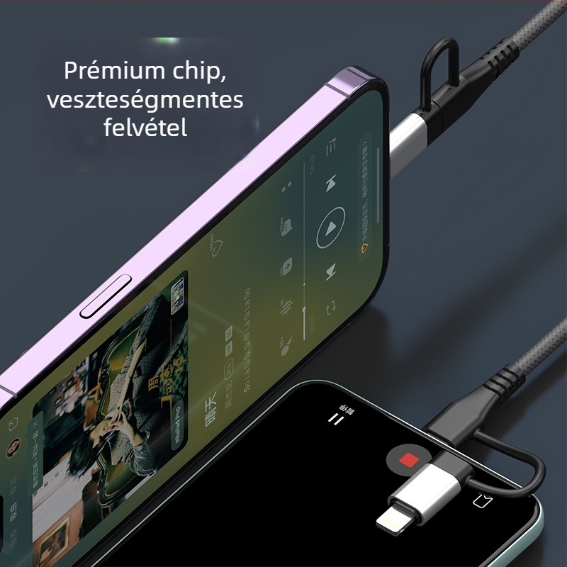 Record Line audio kábel digitális eszközökhöz, nikkelezett bevonat, alumíniumötvözet mag, 20 g