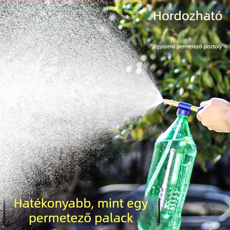 Réz öntözőpisztoly, permetező funkcióval, háztartási kertek és közterületek számára