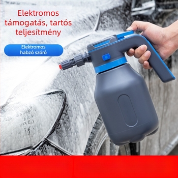 Kézben tartható elektromos habos öntöző kanna, műanyagból, 2 L kapacitás, otthonra és a kerthez, kettős permetezési mód