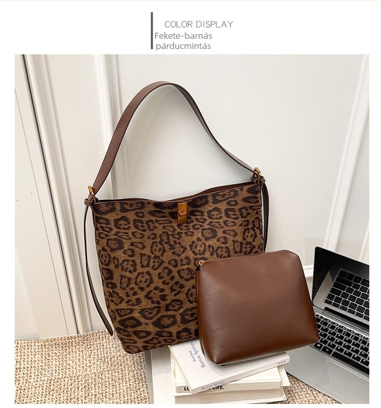 Nagy kapacitású bucket táska nőknek, téli 2025, anyag: speciális anyag, záródás: zár, belső zseb a telefon számára