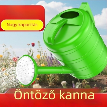 Erősített ütésálló testű öntöző kanna, nagy kapacitású, hordozható és többfunkciós zöldségek és virágok öntözésére