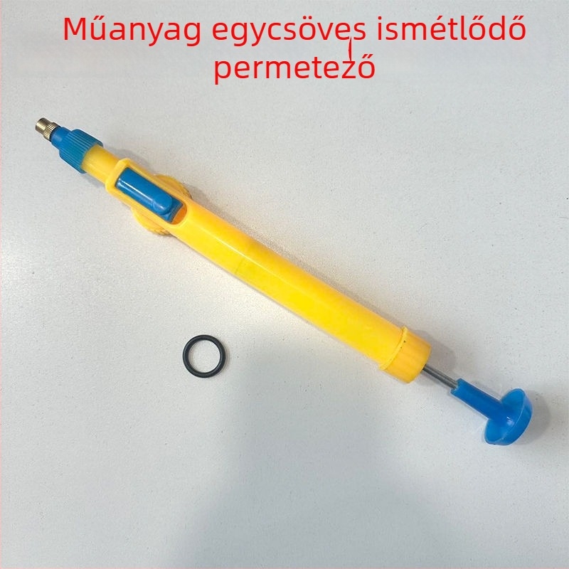 Réz öntözőkanna visszatérő toló-szórófejjel és permetező fejjel