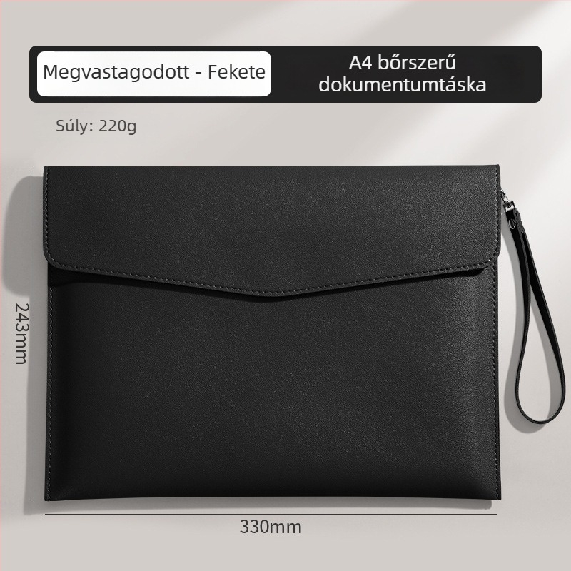 Care About márkájú dokumentumtáska, PVC anyagú, hordozható stílus, téglalap alakú.