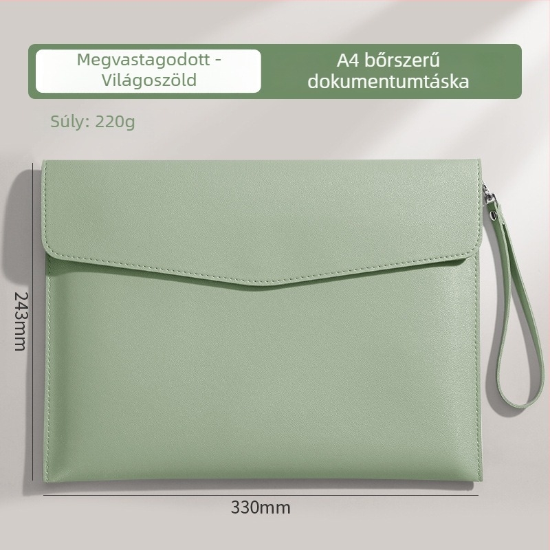Care About márkájú dokumentumtáska, PVC anyagú, hordozható stílus, téglalap alakú.