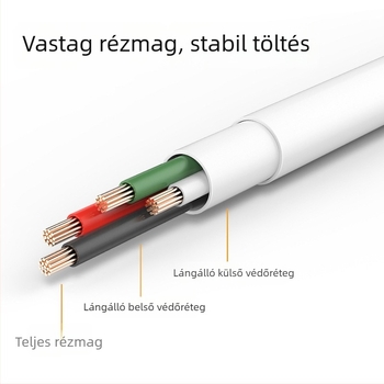Környezetbarát tiszta réz Micro USB hosszú töltőkábel Androidhoz, kibővített kábel kameramonitorozáshoz, tápellátó kábel
