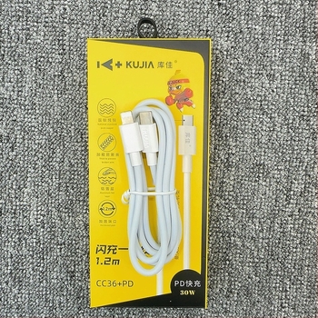 Kujia USB-C PD Töltőkábel – 27W Gyors töltés, TPE, Egyetlen csatlakozó