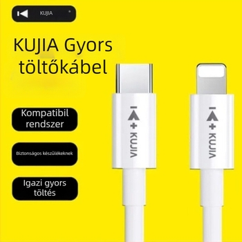 Kujia USB-C PD Töltőkábel – 27W Gyors töltés, TPE, Egyetlen csatlakozó