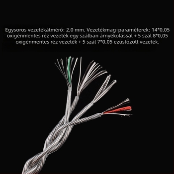 Fülhallgató feljavító kábel HD400 Pro, HD560S, HD598, HD599, M50X, M40X, M70X – ezüstözött réz mag, oxigénmentes réz vezető, ROHS tanúsítvány