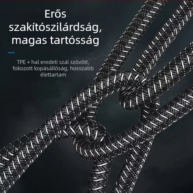 YHT AC08 3,5 mm-es férfi–női audio hosszabbító kábel, aranyozott érintkezők, tinned réz mag, fonott szövésű burkolat, TPE külső, ROHS-kompatibilis