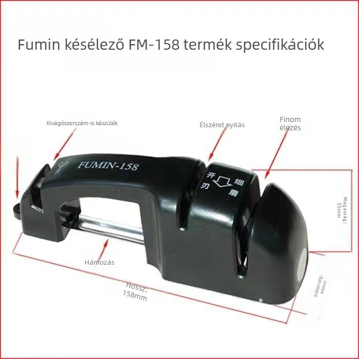 Olajkővel ellátott késélező, multifunkcionális élezőeszköz, modern minimalista dizájn (2013 tavasz • élesít)