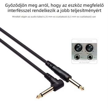 Hangkábel 6,5 mm-től 6,5 mm-ig, Aranyozott, Ónozott réz vezeték, OEM