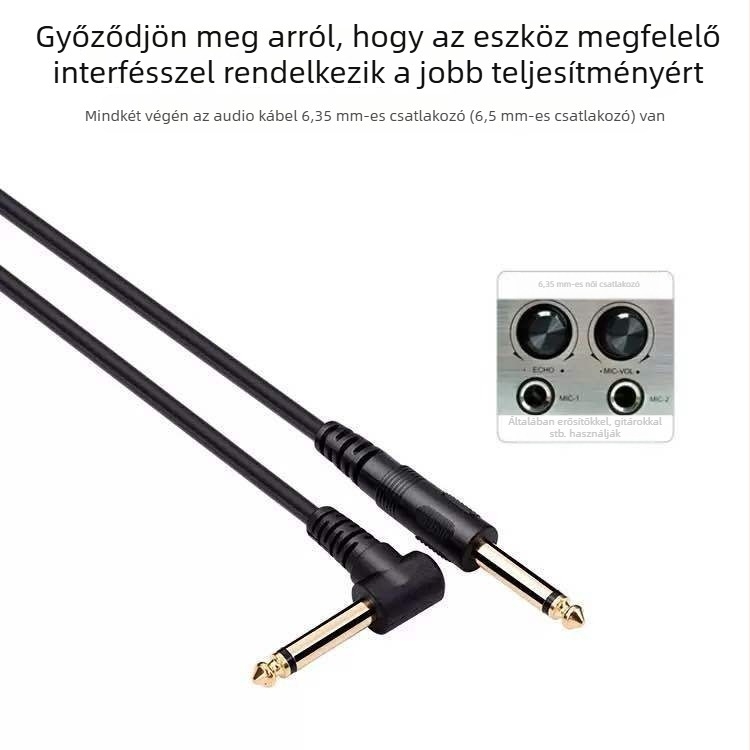 Hangkábel 6,5 mm-től 6,5 mm-ig, Aranyozott, Ónozott réz vezeték, OEM