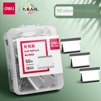 Deli 8592 fém sarokklipsz, 50 darabos készlet