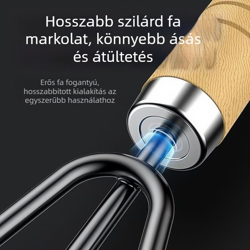 Qiling Rozsdamentes acélból készült háromrészes kerti lapátkészlet ültetéshez és növénygondozáshoz