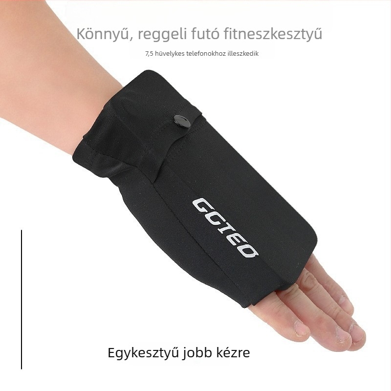Uniszex futó karos telefon-tartó táska Ice-Silk kesztyű zsebbel