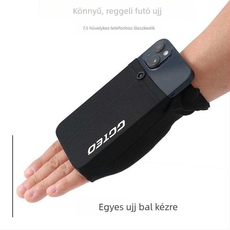 Uniszex futó karos telefon-tartó táska Ice-Silk kesztyű zsebbel