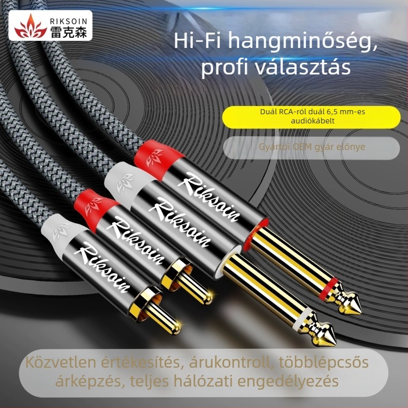 Lexon audió kábel aranyozott felülettel; mag: tiszta réz vezető; vezető: oxigénmentes réz