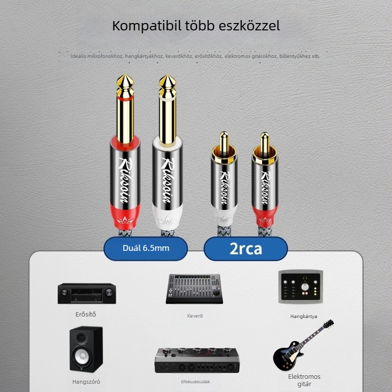 Lexon audió kábel aranyozott felülettel; mag: tiszta réz vezető; vezető: oxigénmentes réz