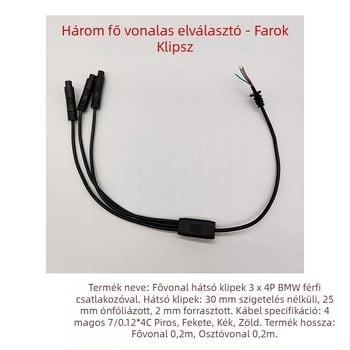 Autóhifi/Video rendszerekhez tolatókamera csatlakozó kábel — Burkolat: Egyéb — Márka: Nincs megadva