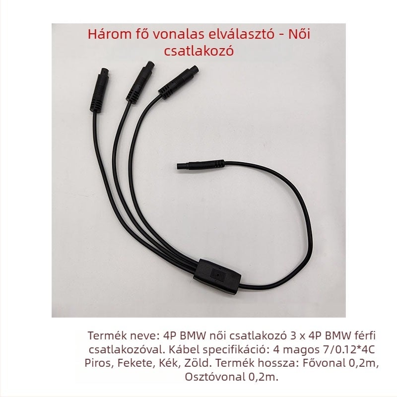 Autóhifi/Video rendszerekhez tolatókamera csatlakozó kábel — Burkolat: Egyéb — Márka: Nincs megadva