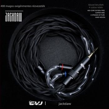 Cvj Magpie Kézzel kötött audio kábel, dupla magos, 400 szál oxigénmentes rézből, csatlakozók 3,5 mm és 4,4 mm