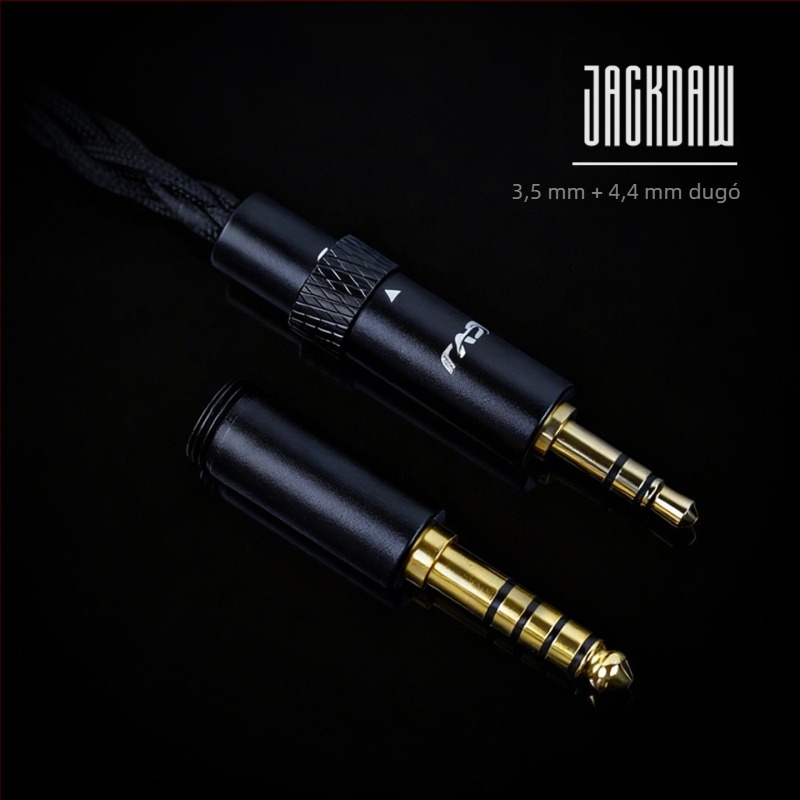 Cvj Magpie Kézzel kötött audio kábel, dupla magos, 400 szál oxigénmentes rézből, csatlakozók 3,5 mm és 4,4 mm