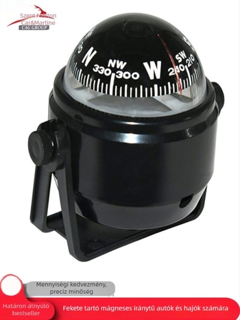 Járműre szerelt iránytű, tengeri mágneses iránytű, világító, nagy precizitású, állítható