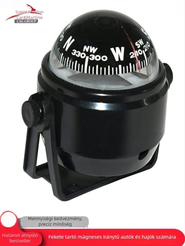 Járműre szerelt iránytű, tengeri mágneses iránytű, világító, nagy precizitású, állítható