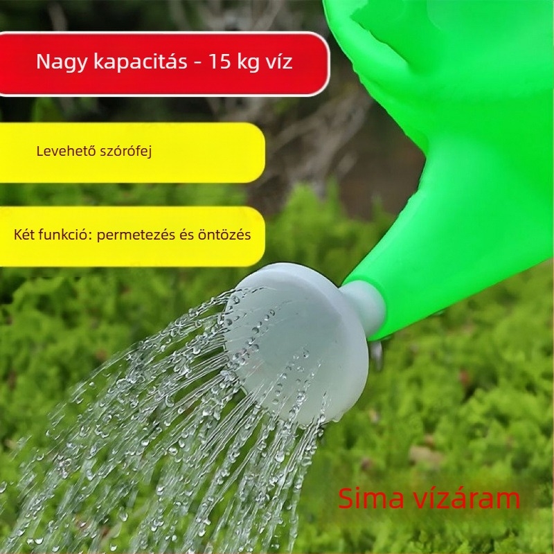 Kétfunkciós műanyag öntöző kanna otthoni és kerti használatra