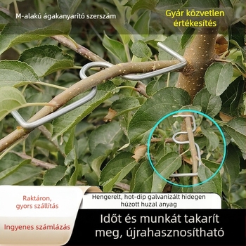 M-típusú ágak szétválasztó, rozsdamentes acélból, kerti metszőeszköz