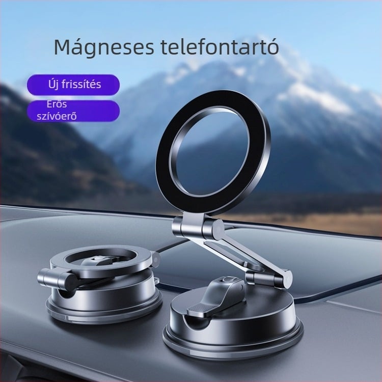 Mágneses telefontartó szívófejes, autó műszerfalra és központi konzolra – multifunkcionális, univerzális