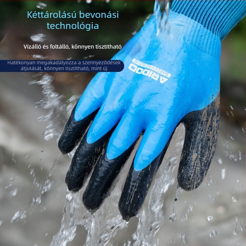 Airidun kertészeti kesztyűk, szúrásálló és vízálló, gumírozott kesztyűk metszéshez kertészeknek