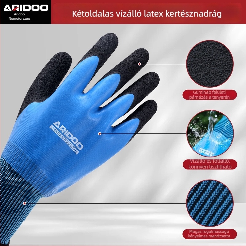 Airidun kertészeti kesztyűk, szúrásálló és vízálló, gumírozott kesztyűk metszéshez kertészeknek