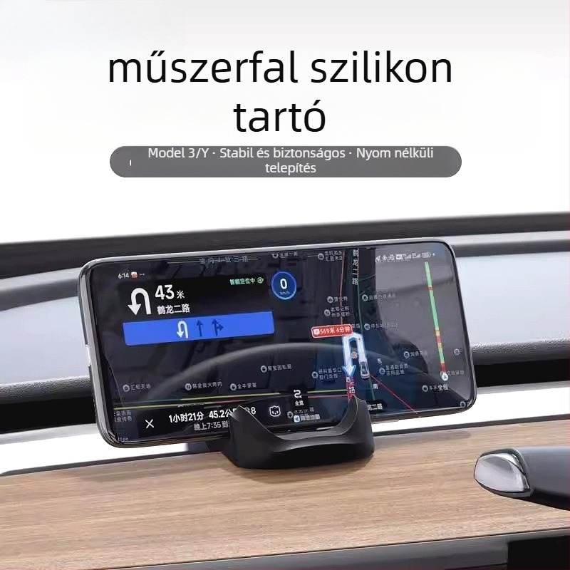 Universális autós telefontartó ragasztóval történő rögzítéshez — műszerfal (3C tanúsítvány 2023180711048145; Rögzítés ragasztóval; Műszerfal; Univerzális kompatibilitás; Nem újratölthető)