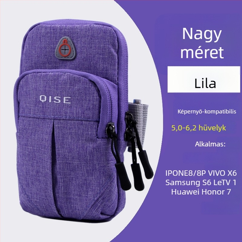 FLEAP Futó karos telefonhordtáska – vízálló Oxford anyag, logó nyomtatás, uniszex, testreszabható