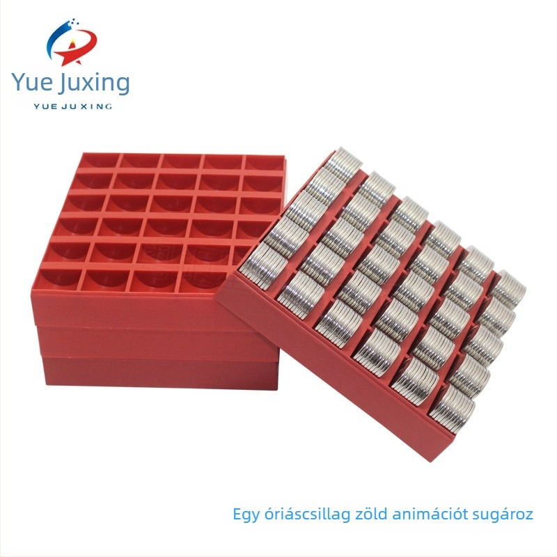 1 jüan érme doboza, modell 300#, műanyag, kapacitás 300 érme, tömeg 0,1 kg