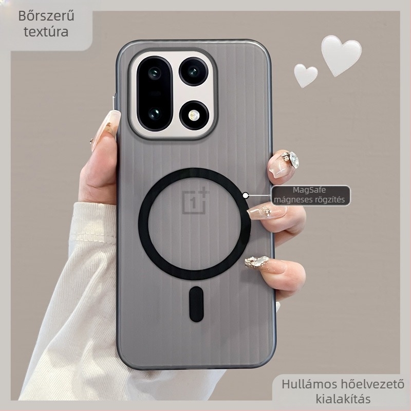 OnePlus 15 védőtok — matt PC felület, mágneses rögzítés, egyszerű és elegáns stílus