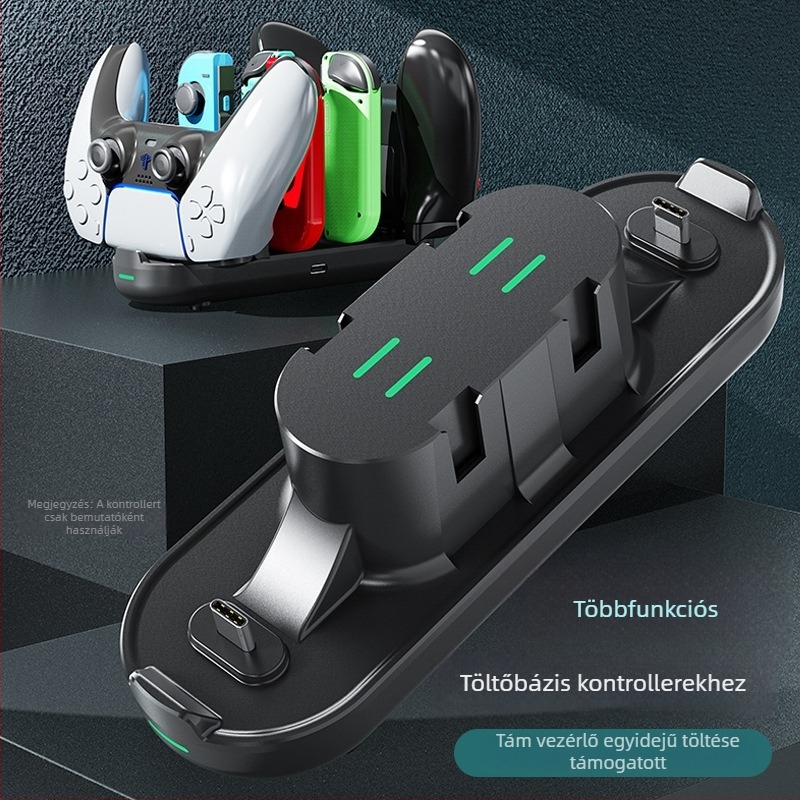 PS5 Kontroller Töltőalap Alp500101, aolion – ABS, Type-C Plug‑and‑Charge