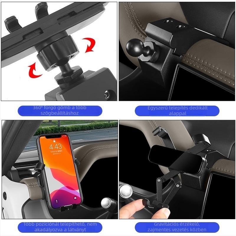 Land Rover Defender (2020–2025) autós telefon- és navigációtartó, modell 90110130, snap-on rögzítés