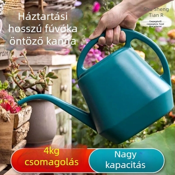 Hosszúcsövű öntözőkanna, műanyag, virágok és növények számára