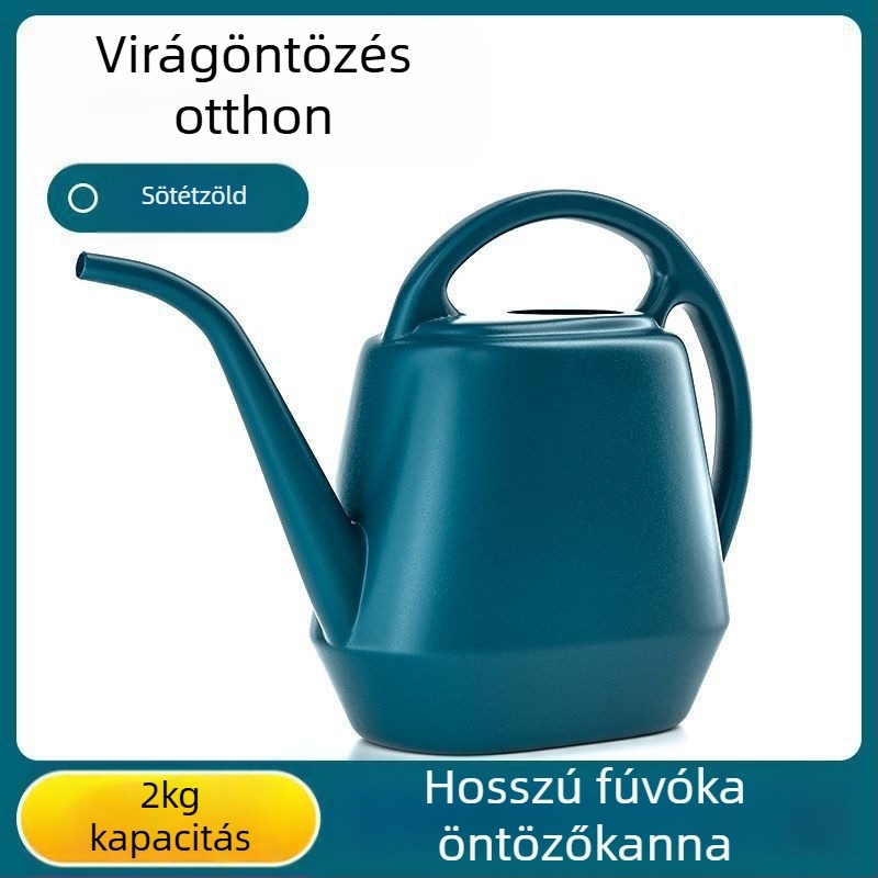 Hosszúcsövű öntözőkanna, műanyag, virágok és növények számára