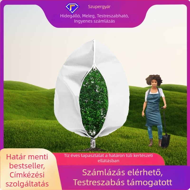 Fagyvédő takaró fákhoz, téli szigetelés és rovarvédő, kültéri kerthez, vastag nem szövött anyag
