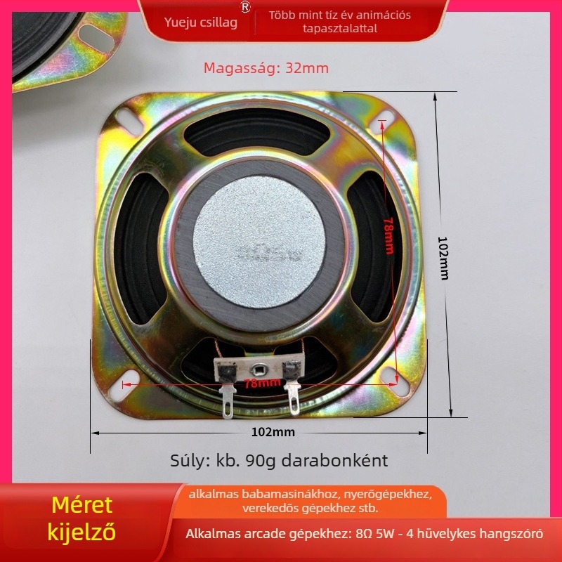 Arcade géphez való hangszóró, JX-104 horn modell, vezetékes csatlakozás, 0,1 kg, egyjátékos arcade gépekhez